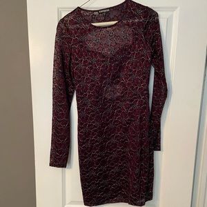 Beautiful maroon party dress.